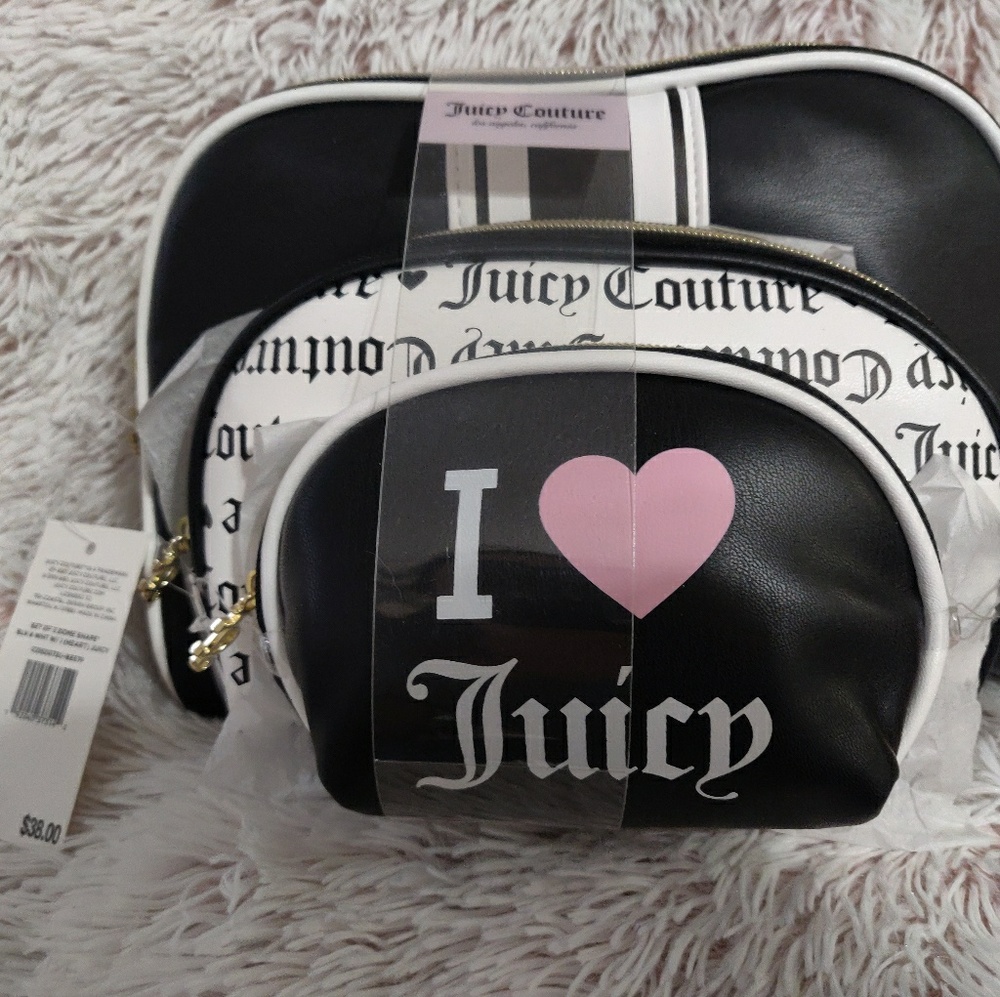 Juicy couture 3 set beauty bags